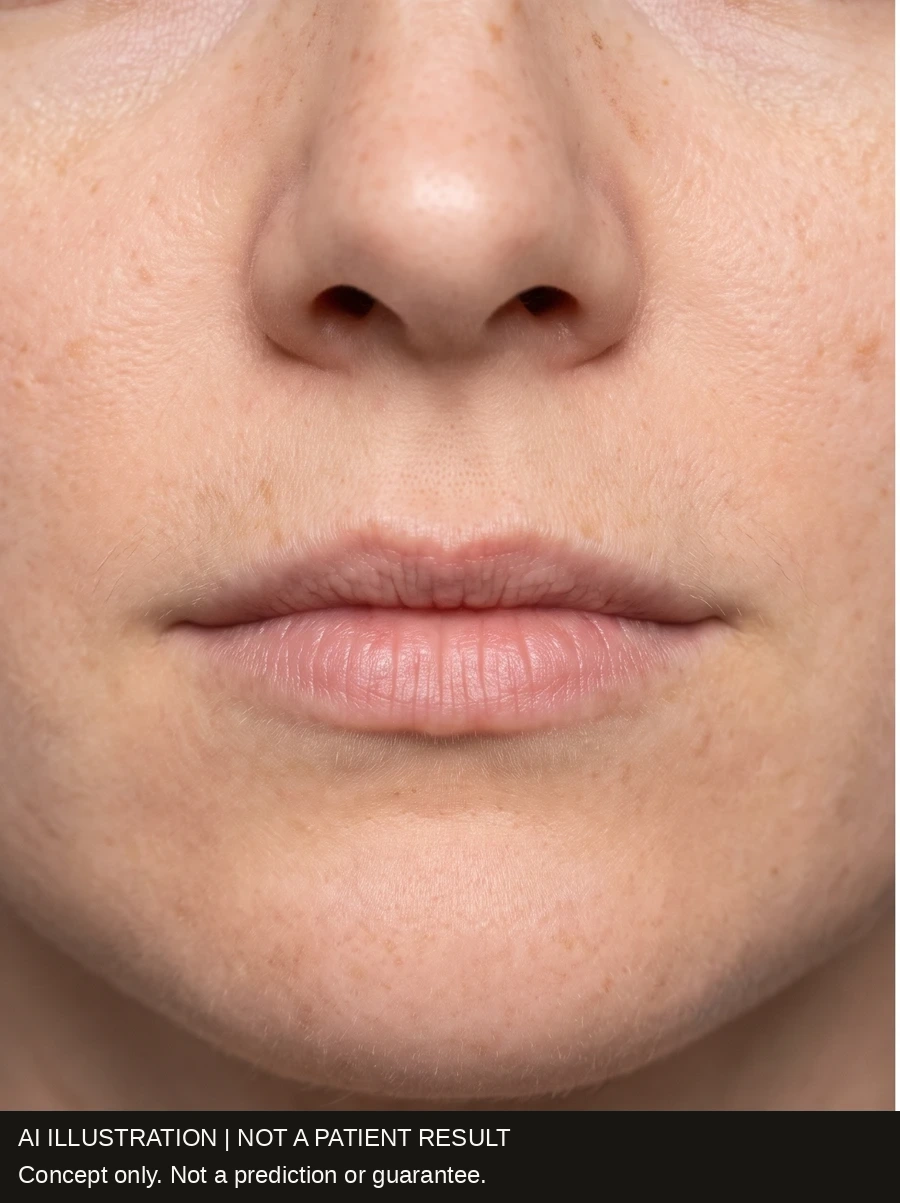 Naturally thinner lips